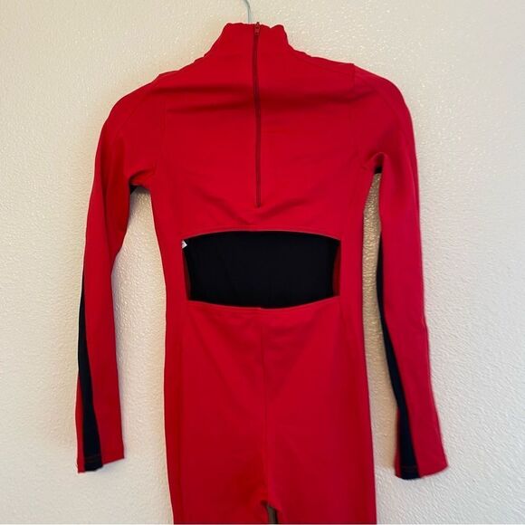Weissman Elite Dance Costume unitard jumpsuit Black red Destinations MT11202 MC - Picture 5 of 12